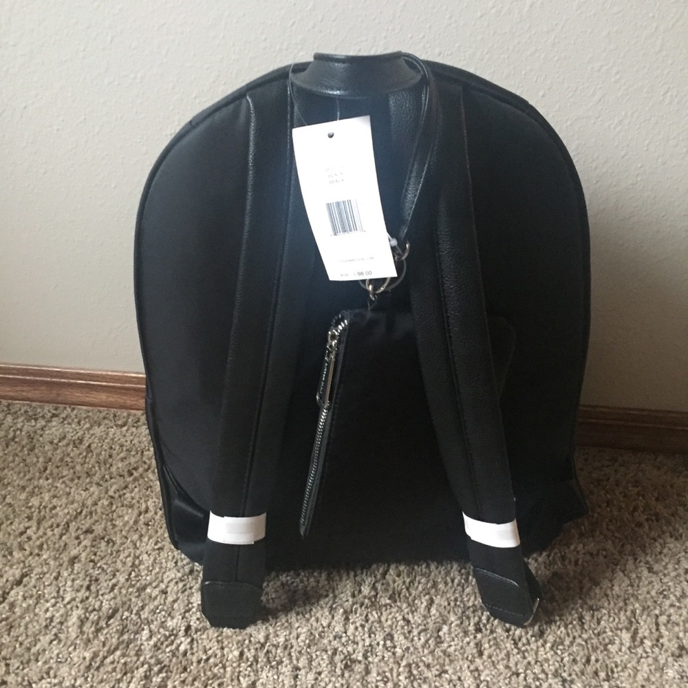 Steve Madden Black Logo Backpaxk with Wristlet - Picture 3 of 3